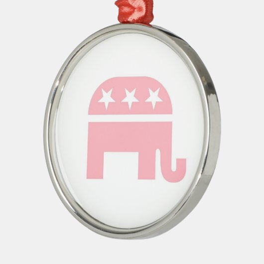 GOP Pink Elephant Cristmas Ornament (Links)