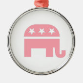 GOP Pink Elephant Cristmas Ornament (Voorkant)