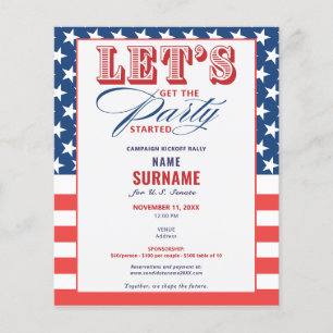 GOP Politieke Fondsenwerving 2026 Campagne Kickoff Flyer