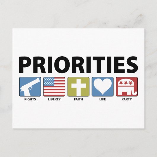 GOP-prioriteiten Briefkaart (Voorkant)