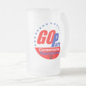 GOP REPUBLICAN 2016 MATGLAS BIERPUL (Voorkant rechts)