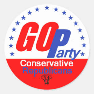 GOP REPUBLICAN 2016 RONDE STICKER