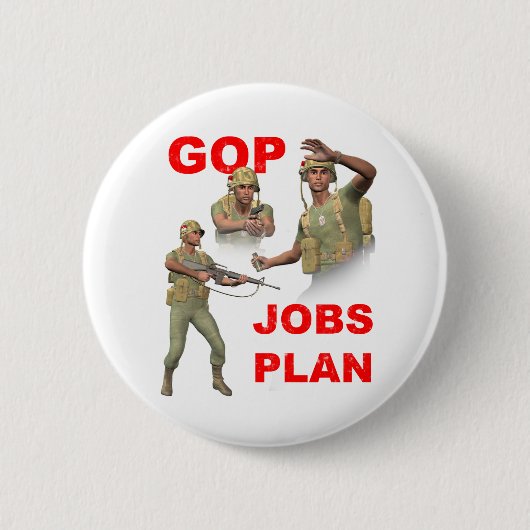 GOP, Republikeinen, banenplan Ronde Button 5,7 Cm (Voorkant)