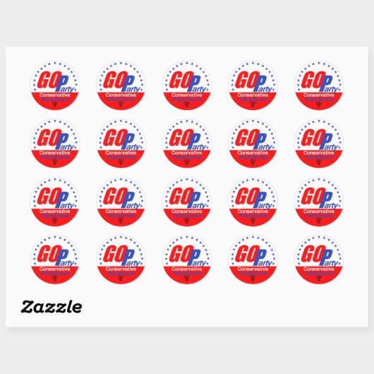 GOP REPUBLIKEINS 2016 RONDE STICKER (Vel)