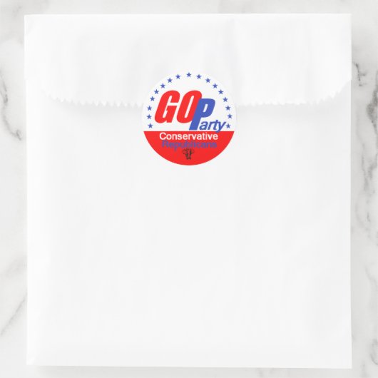 GOP REPUBLIKEINS 2016 RONDE STICKER (Tas)