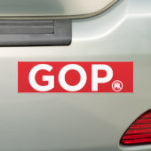 GOP Republikeins Logo Bumpersticker (Op auto)