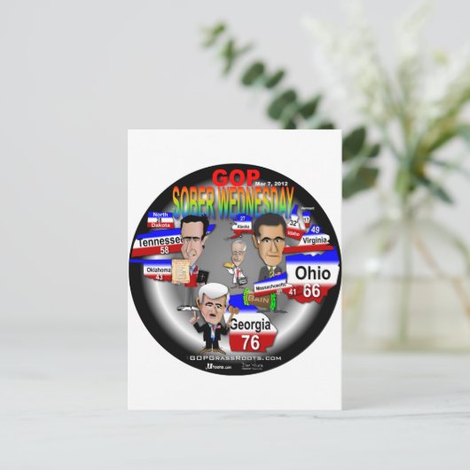 GOP Sober Woensdag Briefkaart (Staand voorkant)