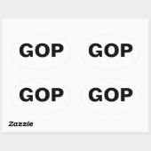 GOP-sticker Ovale Sticker (Vel)