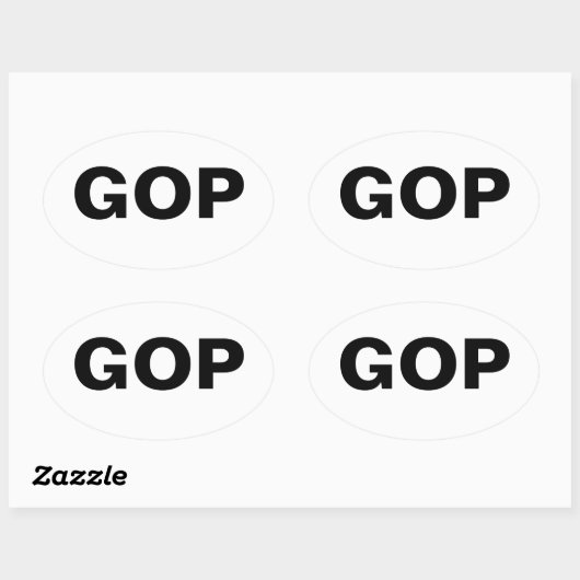 GOP-sticker Ovale Sticker (Vel)