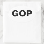 GOP-sticker Ovale Sticker (Tas)