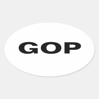 GOP-sticker Ovale Sticker