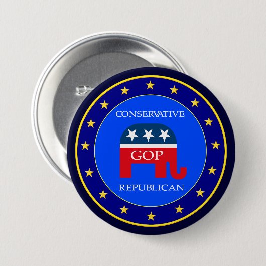 GOP USA RONDE BUTTON 7,6 CM (Voorkant /achterkant)