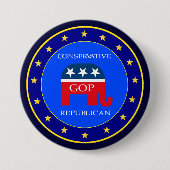GOP USA RONDE BUTTON 7,6 CM (Voorkant)