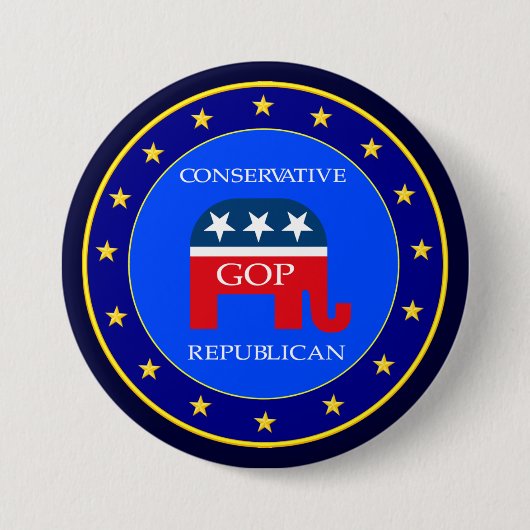GOP USA RONDE BUTTON 7,6 CM (Voorkant)