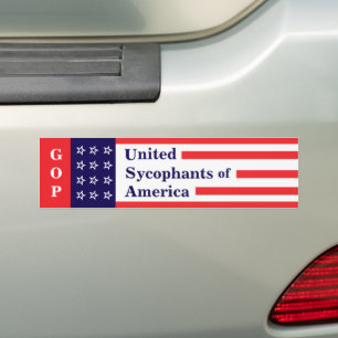 GOP: Verenigde Sycophanten van Amerika Bumperstick Bumpersticker