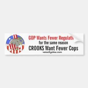 GOP wil minder regels Bumpersticker