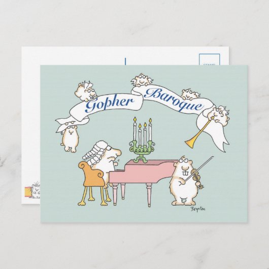 GOPHER BAROQUE briefkaart van Sandra Boynton (Voorkant / Achterkant)