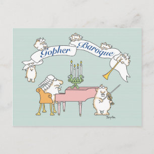 GOPHER BAROQUE briefkaart van Sandra Boynton