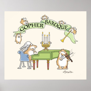 GOPHER BAROQUE by Sandra Boynton Poster