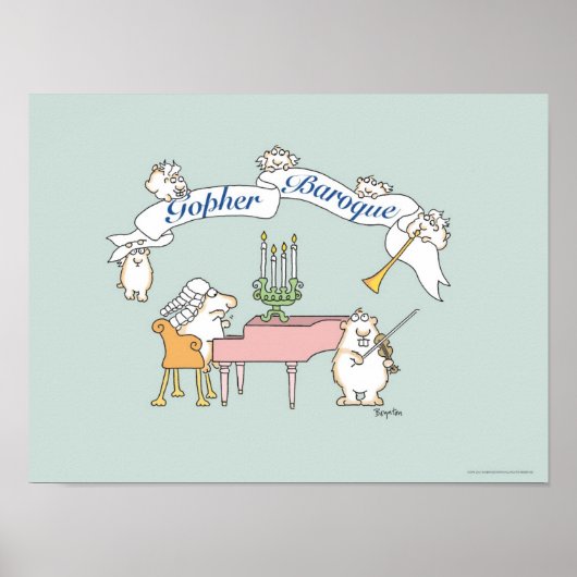 GOPHER BAROQUE poster van Sandra Boynton (Voorkant)