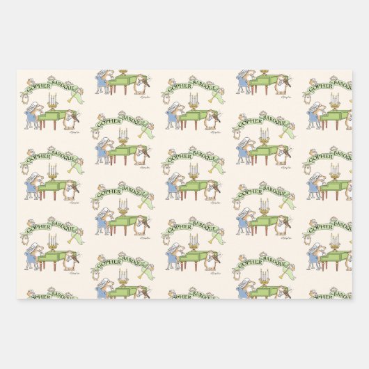 GOPHER BAROQUE van Sandra Boynton Inpakpapier Vel (Voorkant)