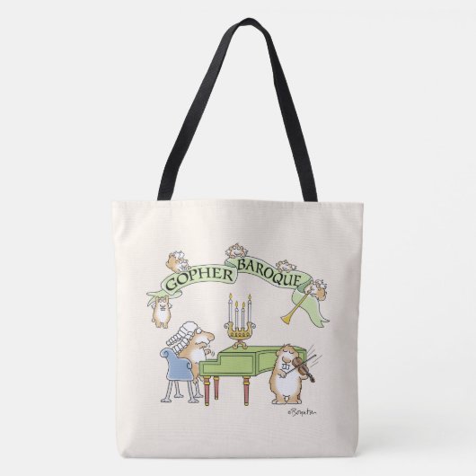 GOPHER BAROQUE van Sandra Boynton Tote Bag (Voorkant)