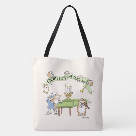 GOPHER BAROQUE van Sandra Boynton Tote Bag (Achterkant)