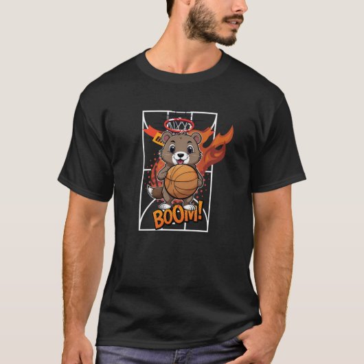 Gopher Basketbalspeler T-shirt (Voorkant)
