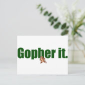 Gopher. Briefkaart (Staand voorkant)