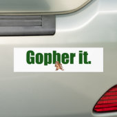 Gopher. Bumpersticker (Op auto)