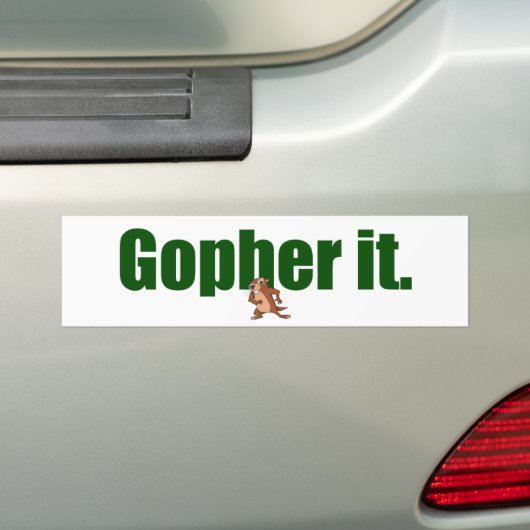 Gopher. Bumpersticker (Op auto)