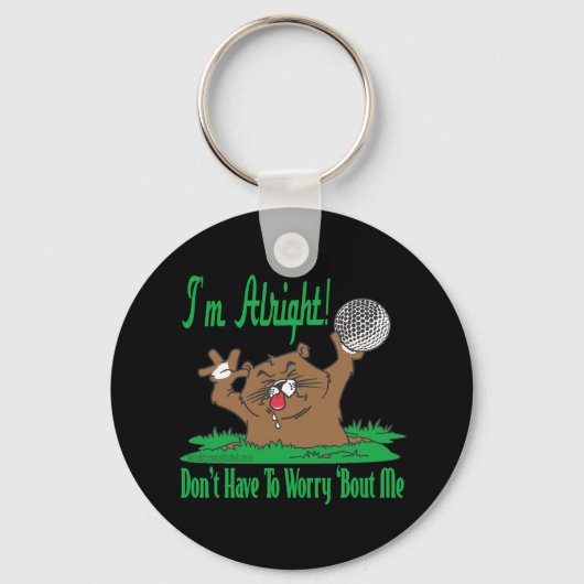 Gopher en de Golfbal Sleutelhanger (Voorkant)