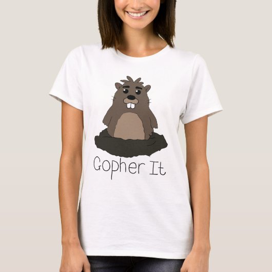 Gopher! (Ga ervoor!) T-shirt (Voorkant)