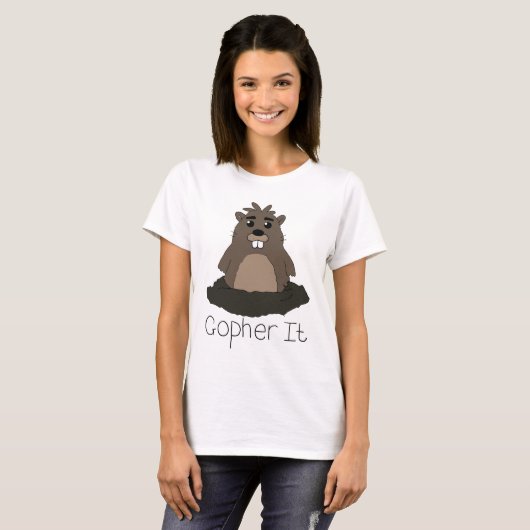 Gopher! (Ga ervoor!) T-shirt (Voorkant volledig)
