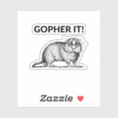 Gopher Het Grappig Gopher Pun Sticker (Vel)