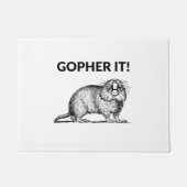 Gopher Het Grappig Gopher Woordspeling Deurmat (Voorkant)