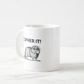 Gopher Het Grappig Gopher Woordspeling Koffiemok (Voorkant links)
