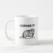 Gopher Het Grappig Gopher Woordspeling Koffiemok (Links)