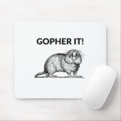 Gopher Het Grappig Gopher Woordspeling Muismat (Met muis)
