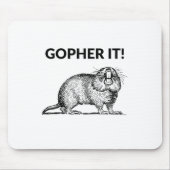 Gopher Het Grappig Gopher Woordspeling Muismat (Voorkant)