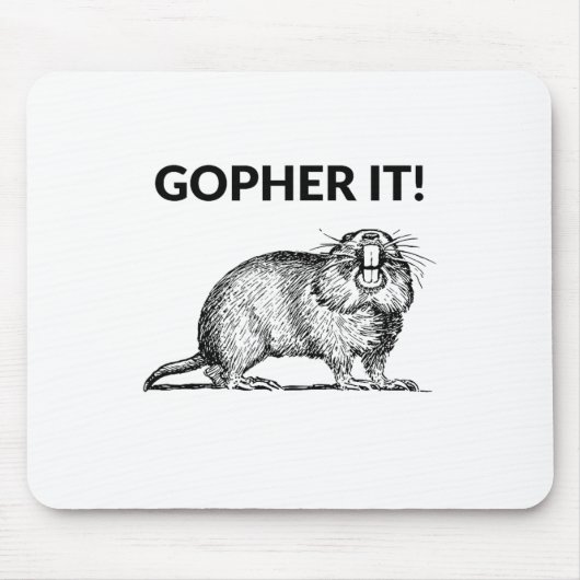 Gopher Het Grappig Gopher Woordspeling Muismat (Voorkant)