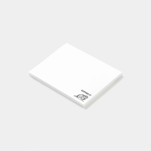 Gopher Het Grappig Gopher Woordspeling Post-it® Notes (Schuin)