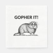 Gopher Het Grappig Gopher Woordspeling Servet (Voorkant)