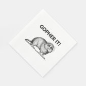 Gopher Het Grappig Gopher Woordspeling Servet (Hoek)