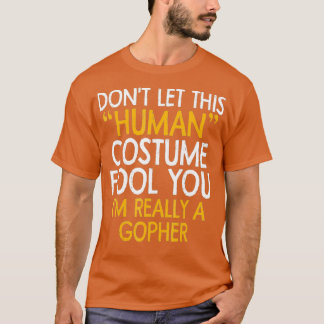 Gopher Human Costume  Halloween 2018  Gift idea T-shirt