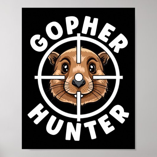 Gopher Hunter Crosshairs Trap Hunting Poster (Voorkant)