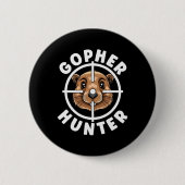 Gopher Hunter Crosshairs Trap Hunting Ronde Button 5,7 Cm (Voorkant)