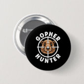 Gopher Hunter Crosshairs Trap Hunting Ronde Button 5,7 Cm (Voorkant /achterkant)