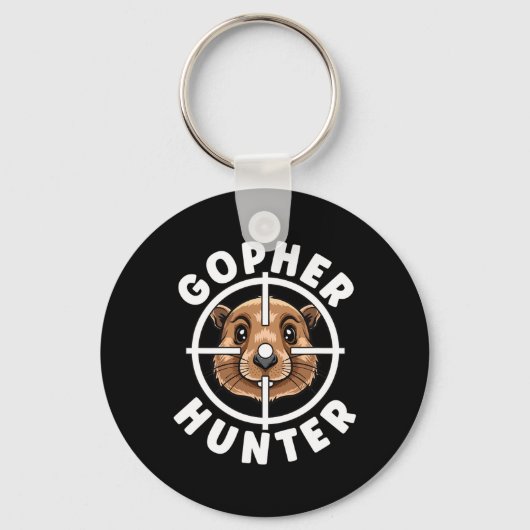 Gopher Hunter Crosshairs Trap Hunting Sleutelhanger (Voorkant)