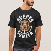 Gopher Hunter Crosshairs Trap Hunting T-shirt (Voorkant)
